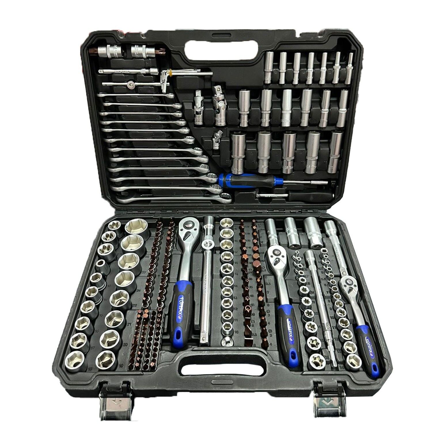 Grayzer 216 Parça 1/2 - 1/4 - 3/8 Lokma Seti Siyah