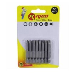 Rico 005-KK1130 Yıldız Düz Bits Uç Seti PH+PZ+SL 8 Parça