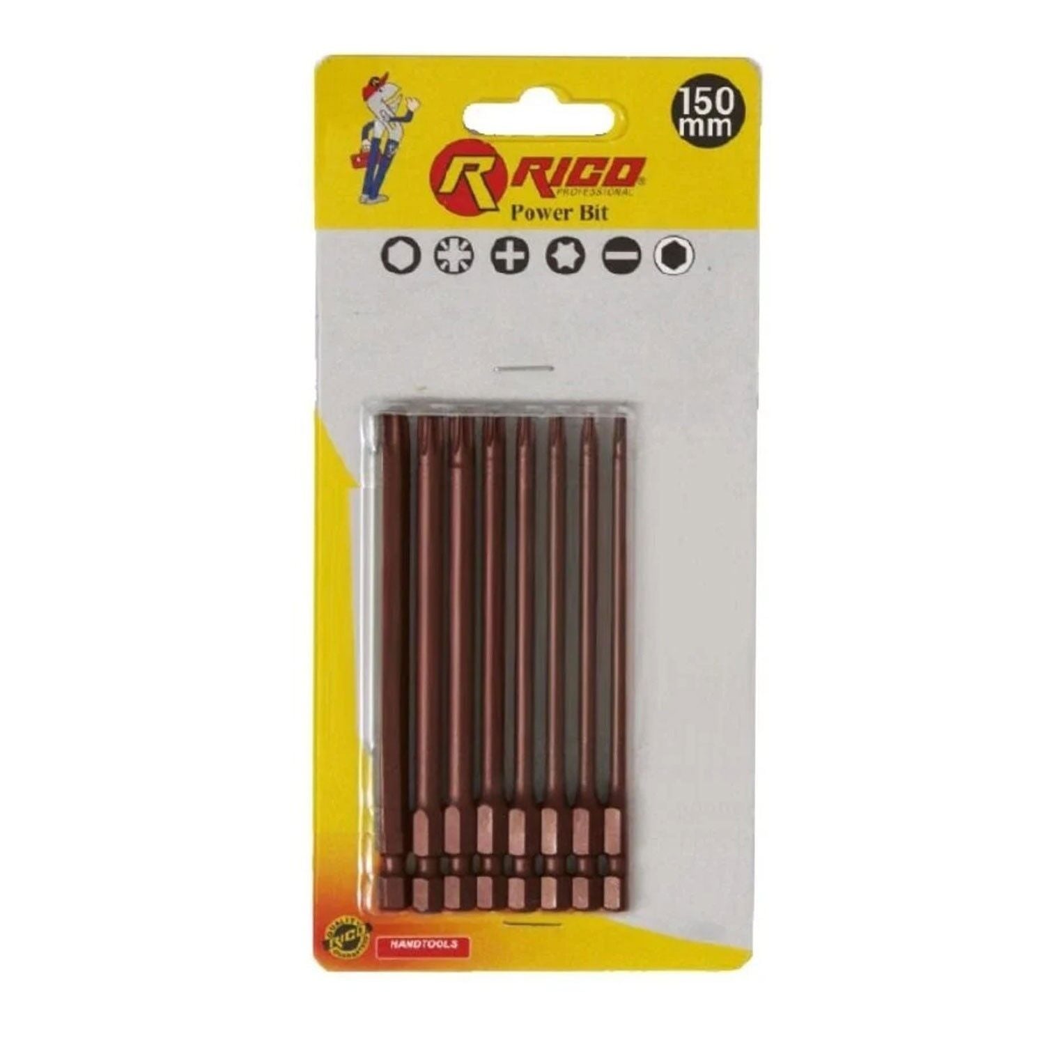 Rico 005-KK1124 Kaplamalı Torx Bits Seti 150 Mm 8 Parça