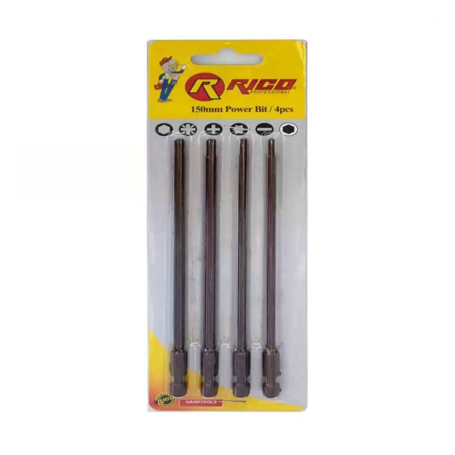 Rico 005-KK1123 Matkap Ucu Torx Bits Uç Seti Takımı 150 Mm  4 Parça