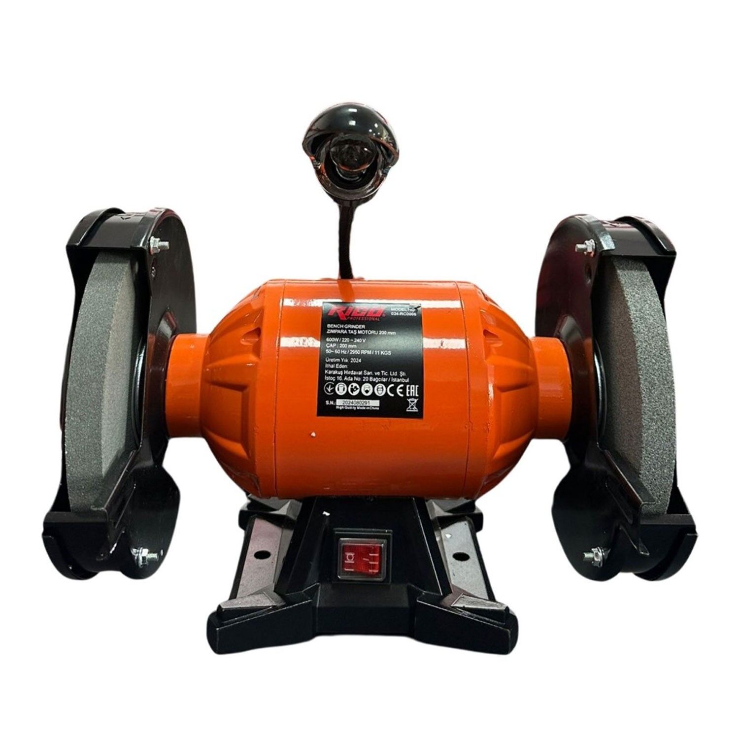 Rico 024-RC0005 Profesyonel Taş Motoru Işıklı 600W 200 Mm