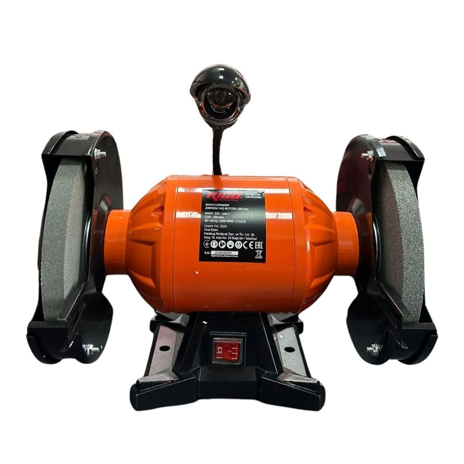 Rico 024-RC0005 Profesyonel Taş Motoru Işıklı 600W 200 Mm