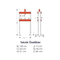 Grayzer 15 Ton Hidrolik Pres