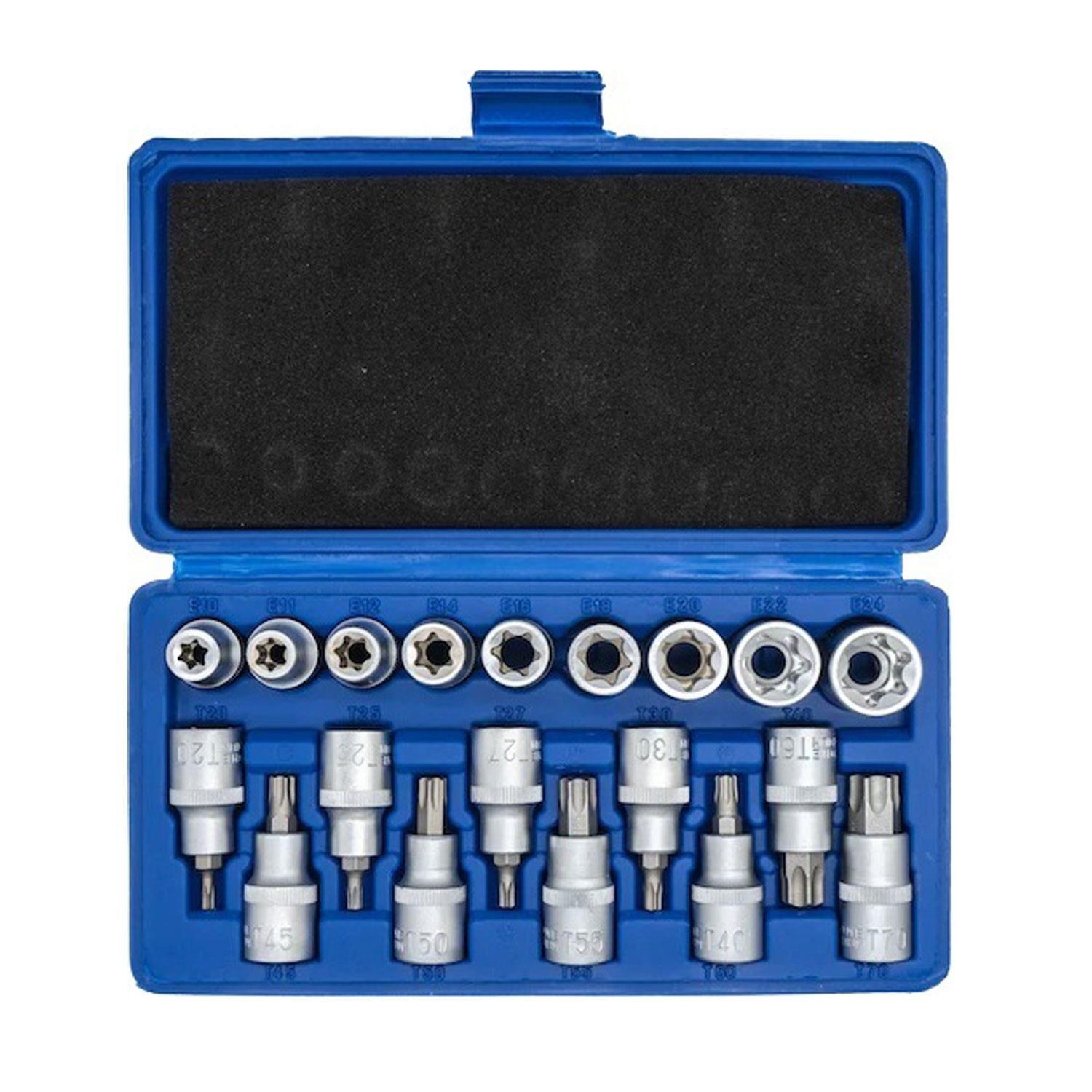 Grayzer 19 Parça 1/2'' İç-Dış Torx Lokma Takımı