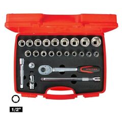 İzeltaş 1113002024 1/2” Altı Köşe Lokma Anahtar Takımı (24 Parça)