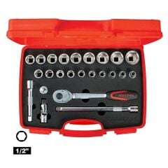 İzeltaş 1113002024 1/2” Altı Köşe Lokma Anahtar Takımı (24 Parça)