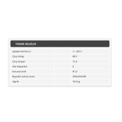 BC4815 Demiriz 4 Akü Şarj Cihazı 15A (Dijital Volt+Akım Göstergeli)