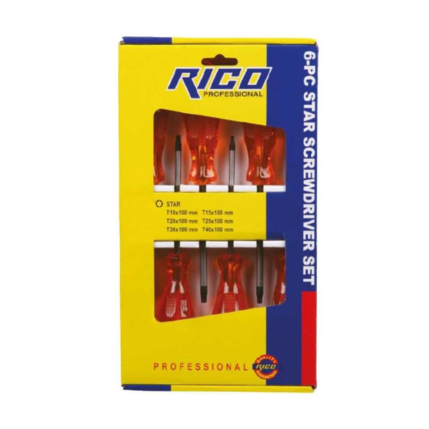 003-RT2522 Rico 6 Parça Torx Star Tornavida Seti