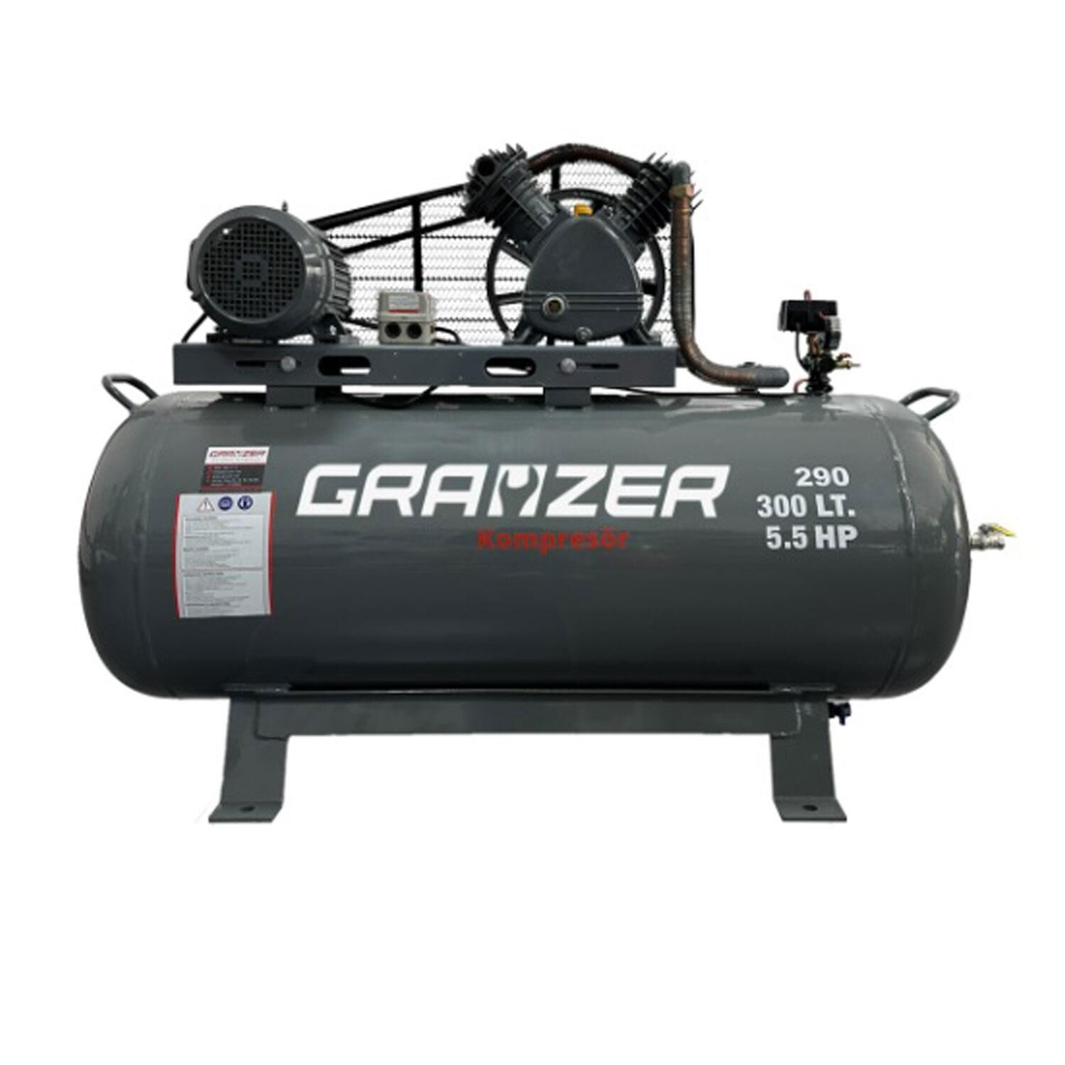 Grayzer 300 LT 2 Kafa 12 Bar 5.5 HP Pistonlu Hava Kompresörü