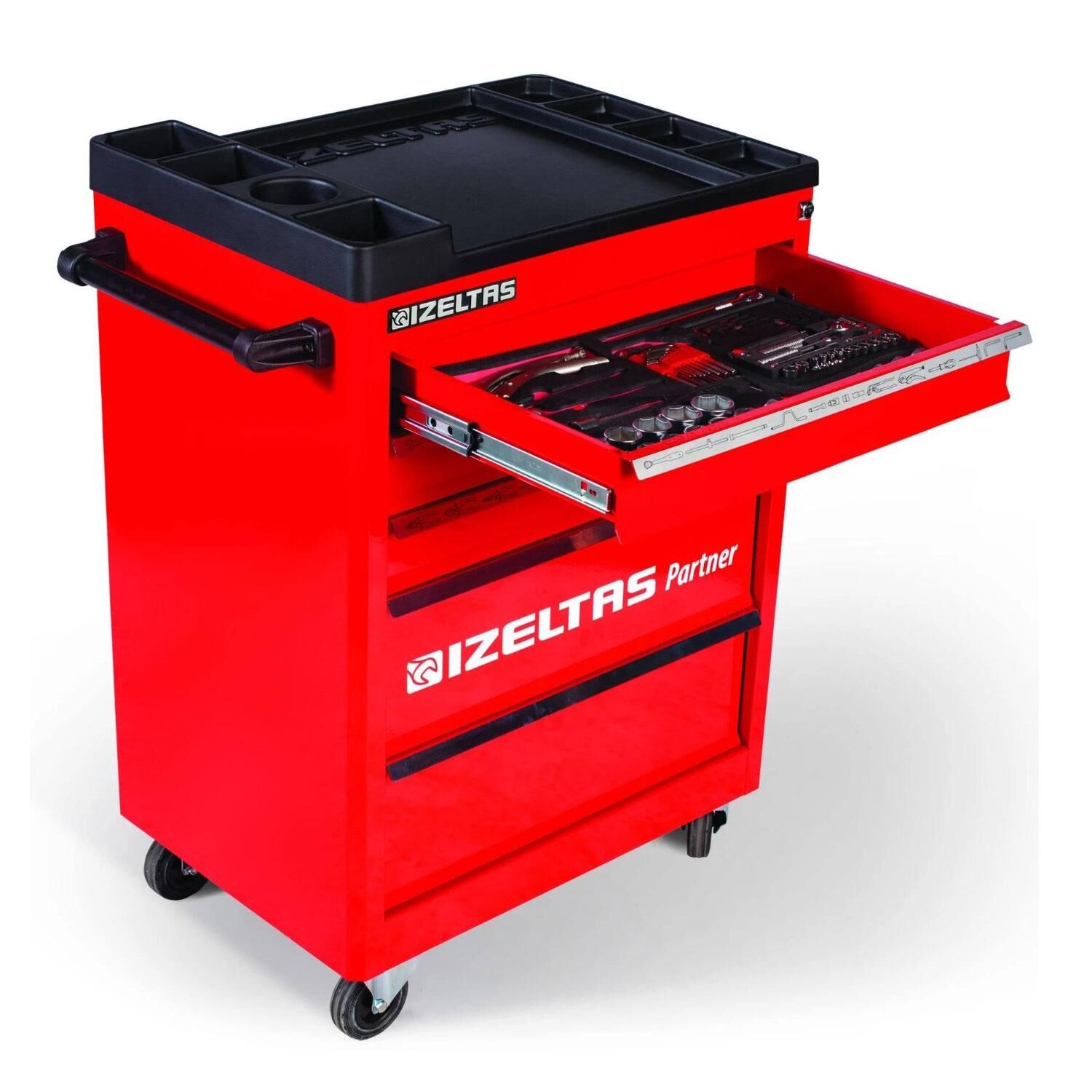 İzeltaş Partner 118 Parça 5 Çekmeceli Dolu Takım Arabası