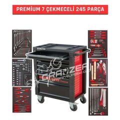 İzeltaş Premium 245 Parça 7 Çekmeceli Dolu Takım Dolabı