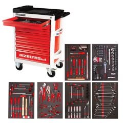 İzeltaş Pro8 206 Parça 8 Çekmeceli Dolu Takım Dolabı