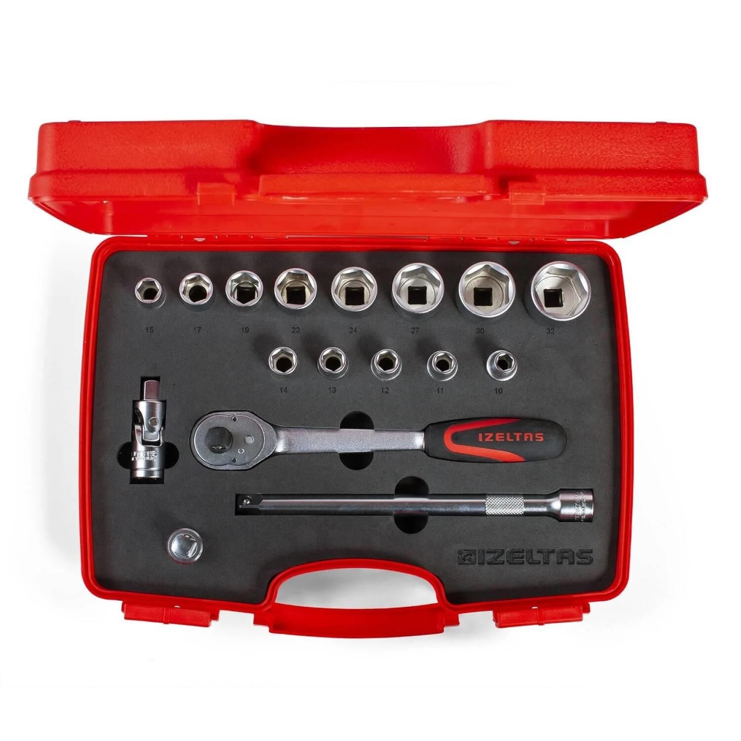 İzeltaş 1113002017 1/2 Altı Köşe Lokma Takımı 17 Parça