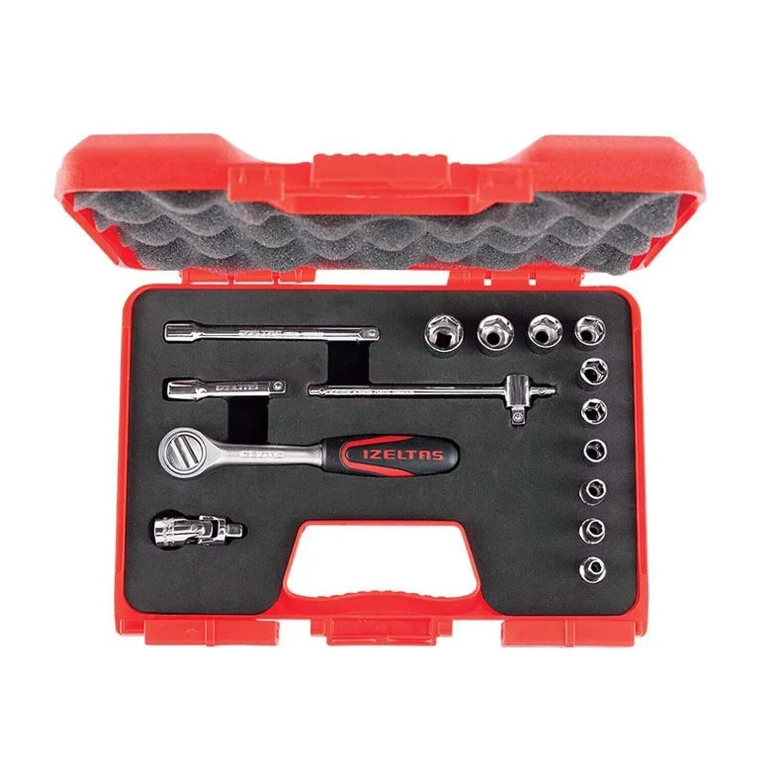 İzeltaş 1107006015 1/4 Altı Köşe Lokma Takımı 15 Parça