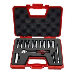 İzeltaş 1107006014 1/4 Altı Köşe Uzun Lokma Seti 14 Parça