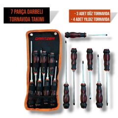 Grayzer 7 Parça Darbeli Tornavida Takımı