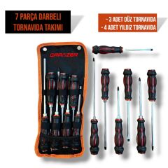 Grayzer 7 Parça Darbeli Tornavida Takımı