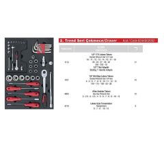 İzeltaş Trend Serisi 93 Parça 5 Çekmeceli Dolu Takım Dolabı