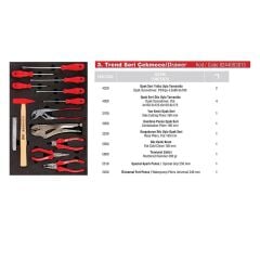 İzeltaş Trend Serisi 93 Parça 5 Çekmeceli Dolu Takım Dolabı