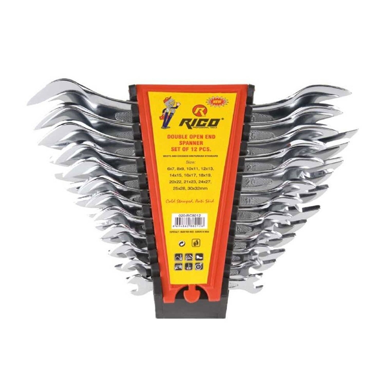 Rico 020-RC8012 Ekstra Düz Açık Ağız Anahtar Takımı 6-32 12 Parça