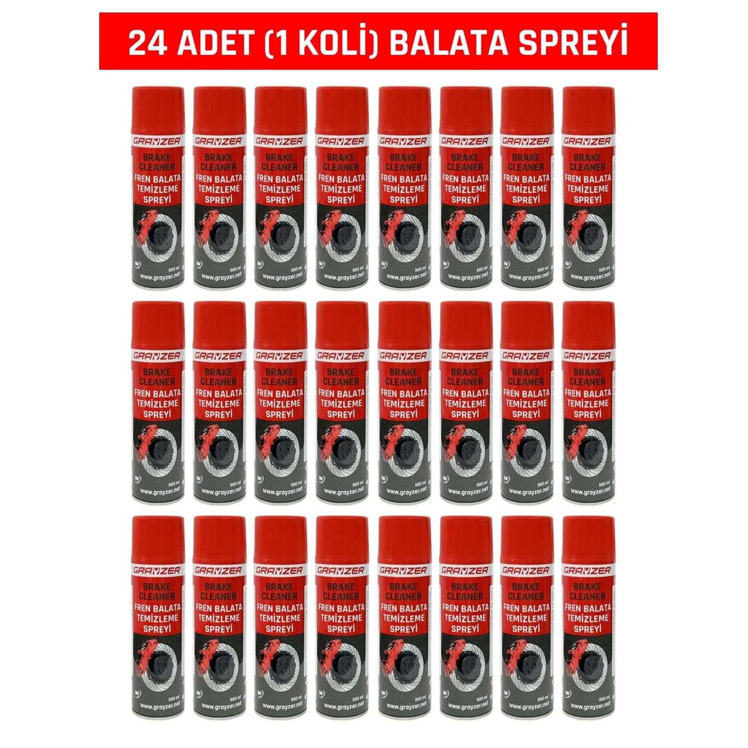 Grayzer Fren Balata Temizleme Spreyi 500 ML (1 Koli 24 Adet)