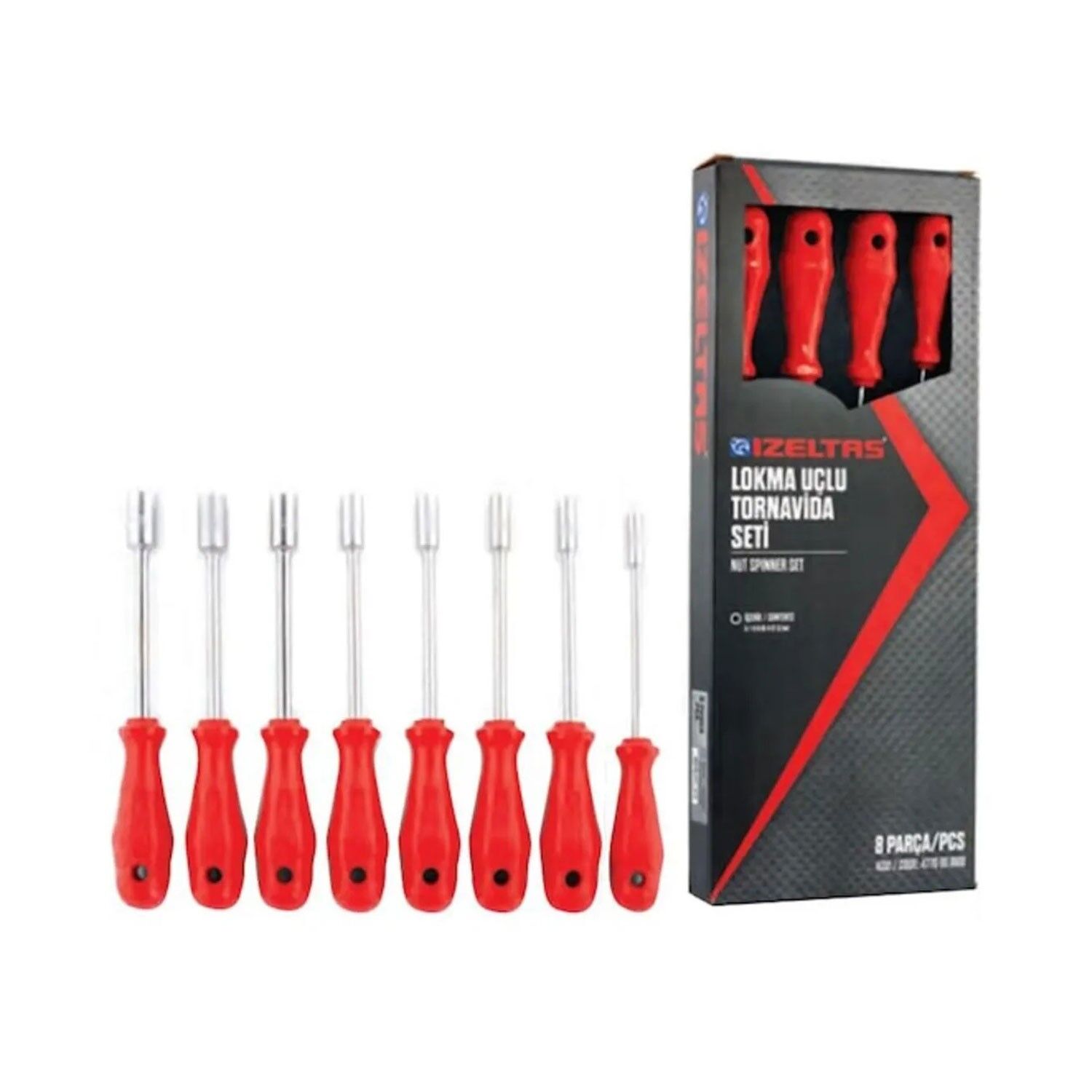 İzeltaş 4770008108 Lokma Uçlu Tornavida Seti 8 Parça