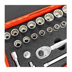 İzeltaş 1114006024 1/2 Oniki Köşe Lokma Anahtar Takımı 24 Parça