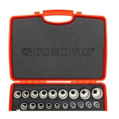 İzeltaş 1114006024 1/2 Oniki Köşe Lokma Anahtar Takımı 24 Parça