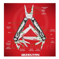 İzeltaş 14000005270 Multi Tool 15 Fonksiyonlu 155 MM