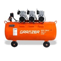 Grayzer 200 LT Sessiz ve Yağsız Hava Kompresörü 3 Kafa