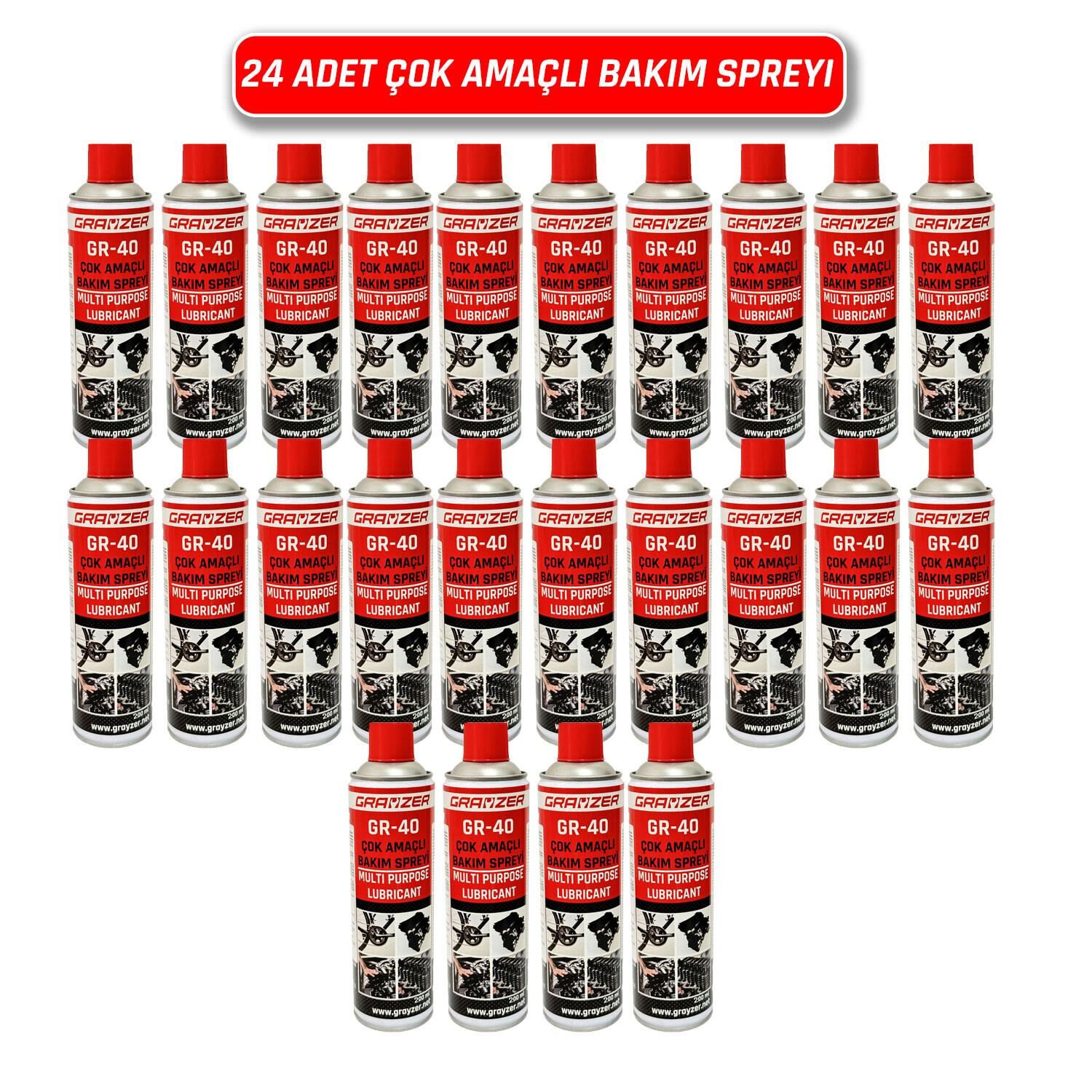 Grayzer GR-40 Çok Amaçlı Bakım Spreyi 200 ML (1 Koli 24 Adet)