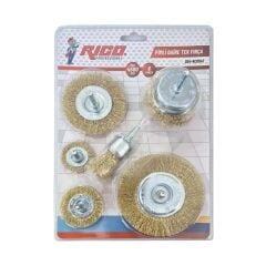 Rico 024-RC0041 Pimli Daire Çelik Tel Fırça 6 Parça