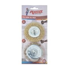 Rico 024-RC0042 Pimli Daire Çelik Tel Fırça 2 Parça