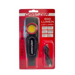 Grayzer GL-600 Çalışma Lambası 600 Lümen Mıknatıslı Şarjlı Led Fener
