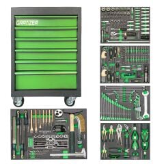 Grayzer ROCK271 6 Çekmeceli Dolu Takım Arabası 271 Parça (Takımlar Rockforce)