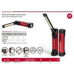 İzeltaş 14000005382 400 Lümen Cob Led Katlanır Çalışma Lambası