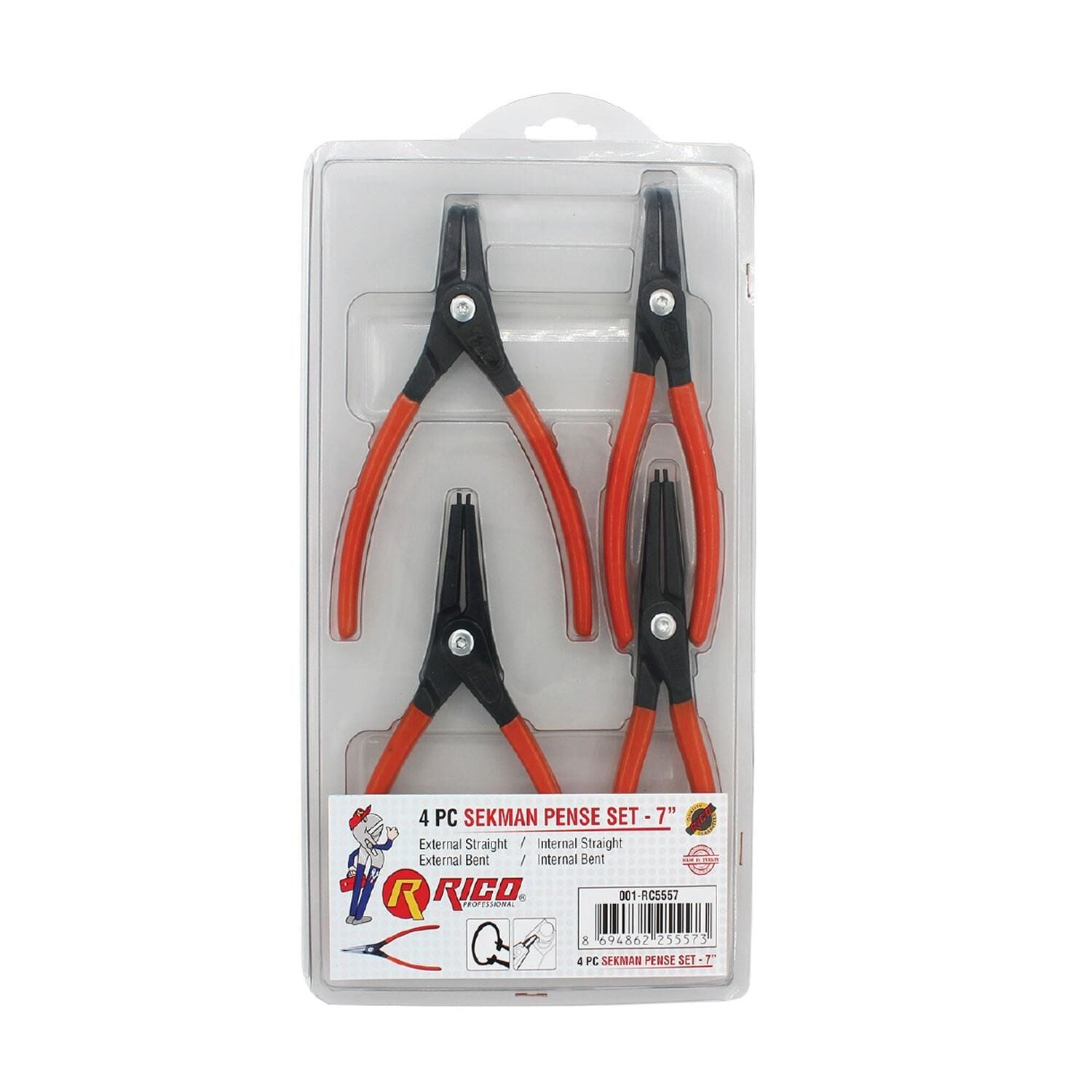 Rico 001-RC5557 Sekman Pense Seti 7'' (4 Parça)