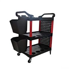 NT Tools NTTC02 3 Raflı Plastik Alet Takım Taşıma Arabası Aksesuarlı