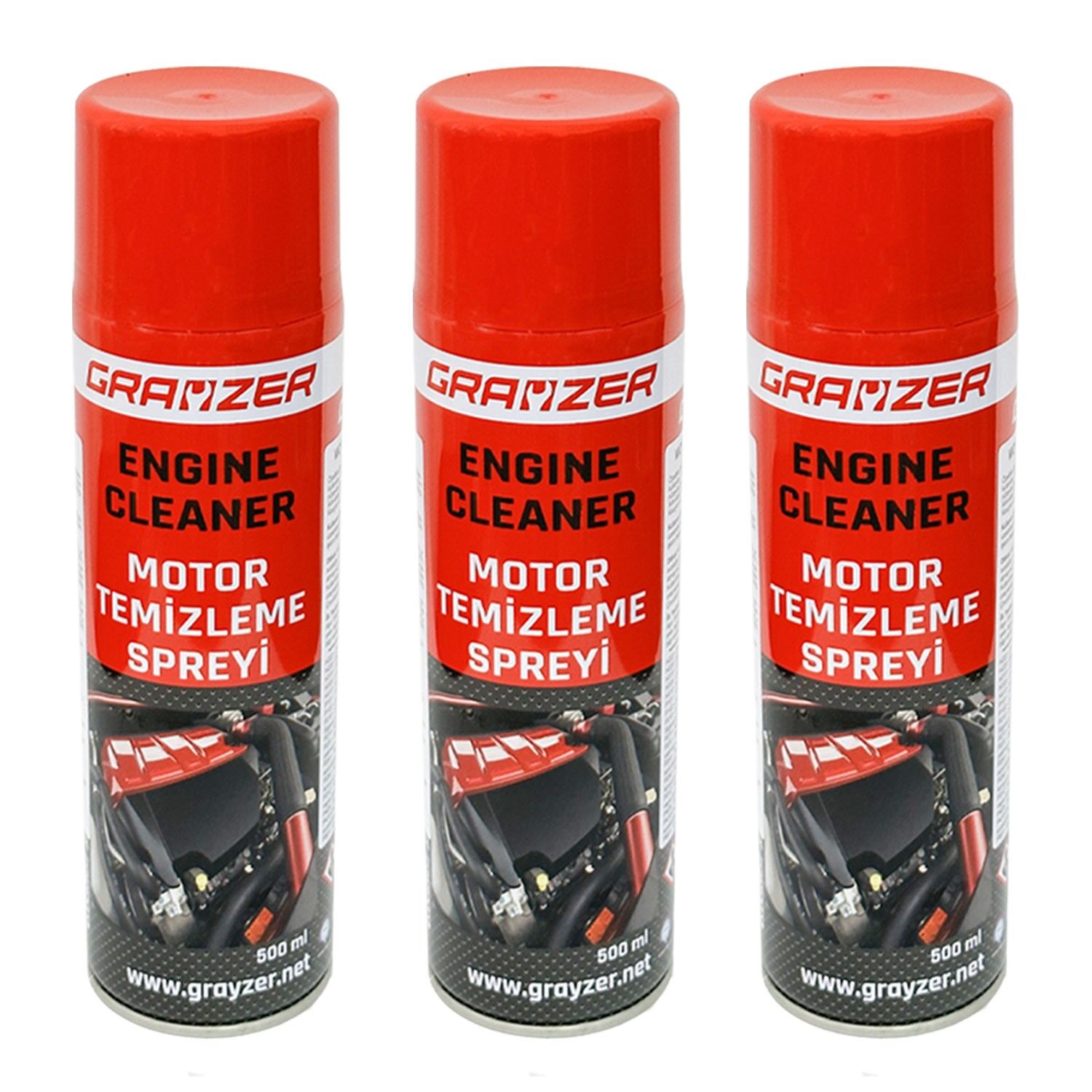 Grayzer Motor Temizleme Spreyi 500 ML (3 Adet)