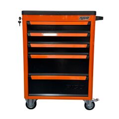 Rico Turuncu 5 Çekmeceli Takım Arabası