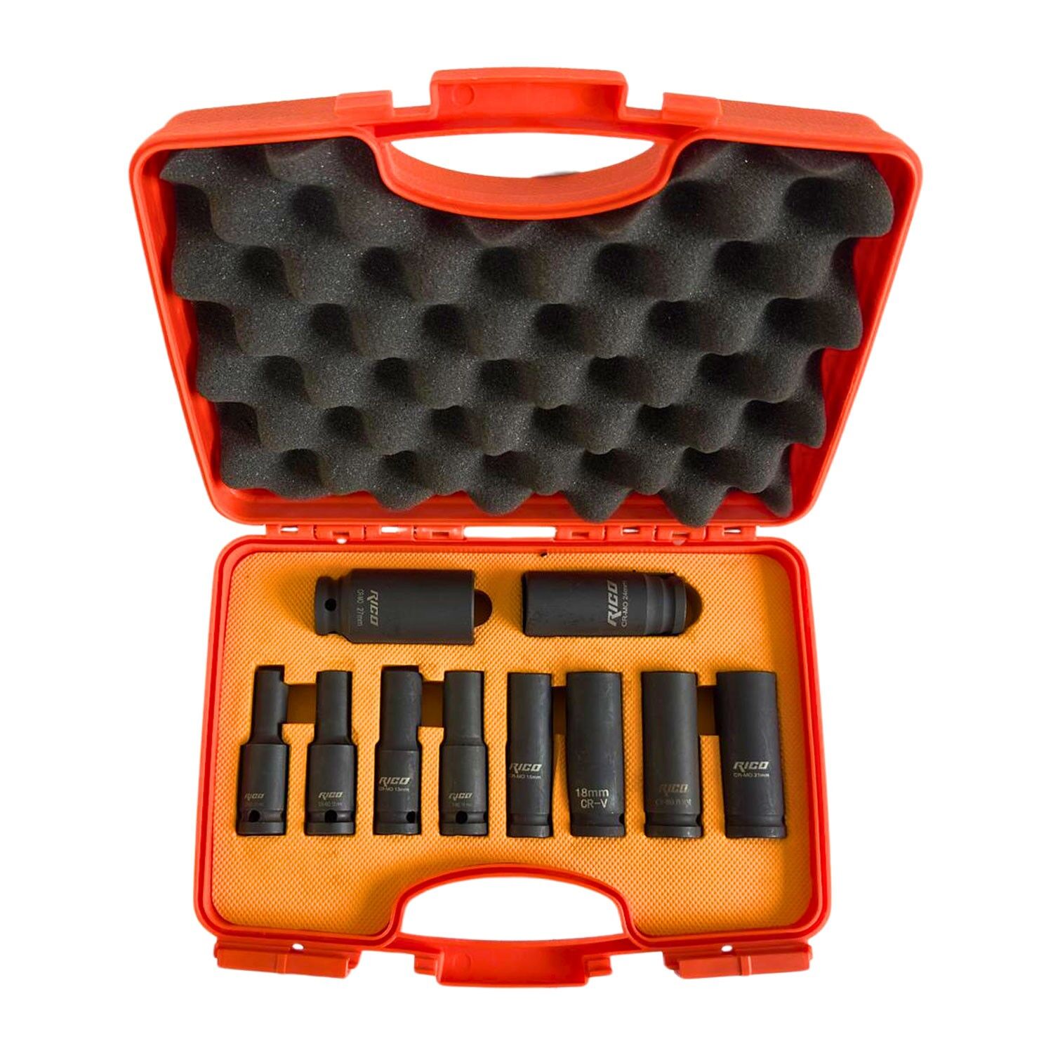 Rico 007-RC2325 1/2 Havalı Derin Lokma Takımı 6 Köşe 10 Parça