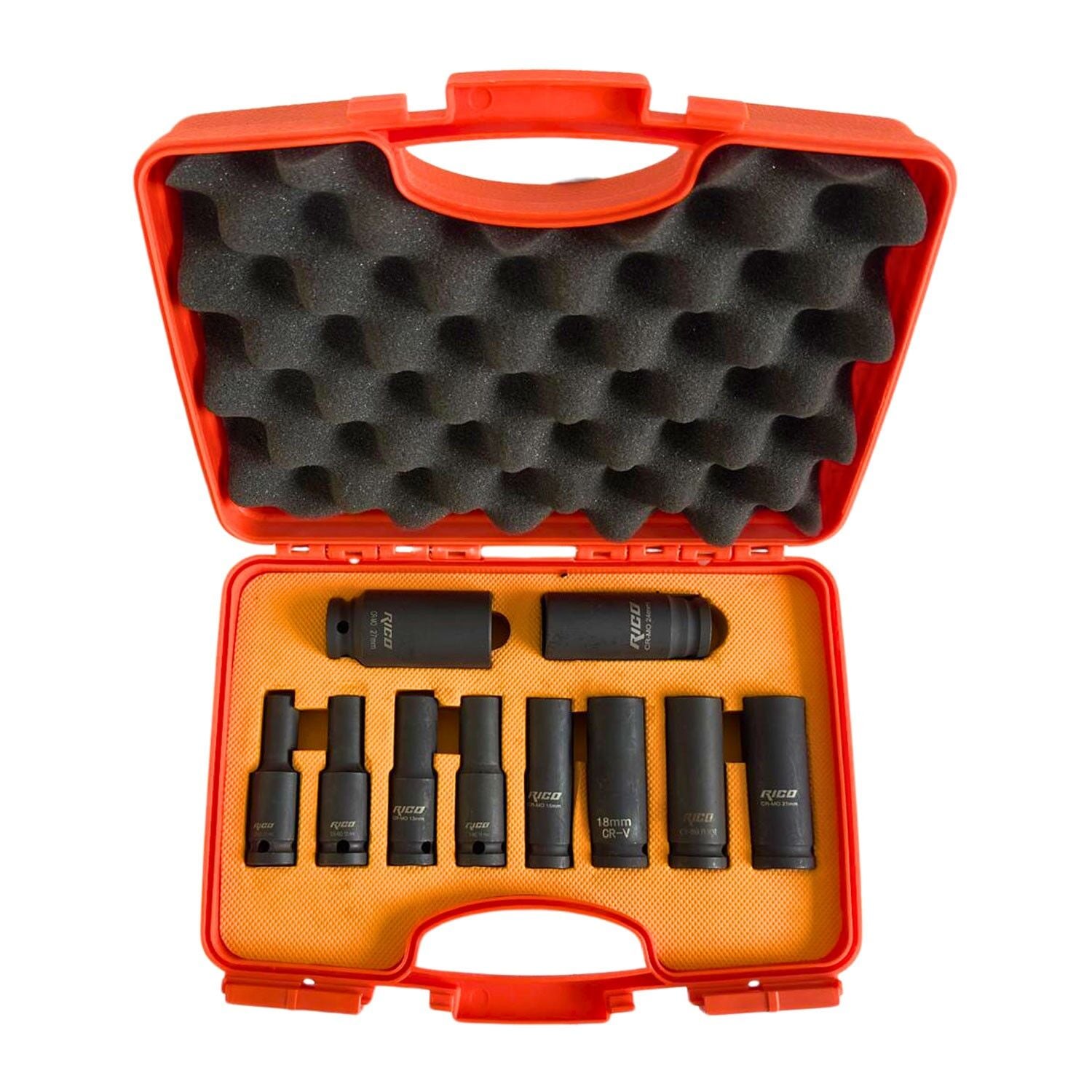 Rico 007-RC2325 1/2 Havalı Derin Lokma Takımı 6 Köşe 10 Parça