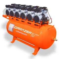Grayzer 300 LT Sessiz ve Yağsız Hava Kompresörü 6 Kafa