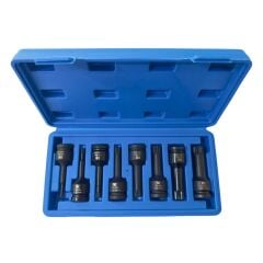 Nt Tools NTZSETU12M 1/2 Oniki Köşe Xzn Spline Üç Kare Uzun Lokma Takımı 8 Parça
