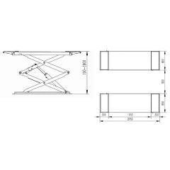 Grayzer 2 Metre Makaslı Hidrolik Lift Havalı Kilitli