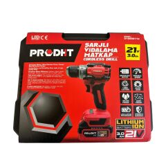 DHT D18000112 Çift Akülü Şarjlı Vidalama Li-İon 3.0 Ah - 21V