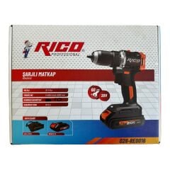 Rico 028-RE0016 Çift Akülü Şarjlı Darbeli Matkap 20V