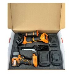 Rico 028-RE0040 Şarjlı Darbeli Matkap Ve Şarjlı Avuç içi Taşlama Seti 4Ah 20V