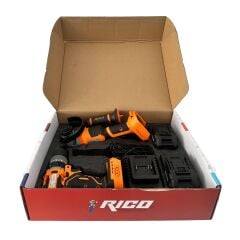 Rico 028-RE0040 Şarjlı Darbeli Matkap Ve Şarjlı Avuç içi Taşlama Seti 4Ah 20V
