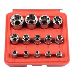 Grayzer Kısa İç Torx E Lokma Takımı 14 Parça